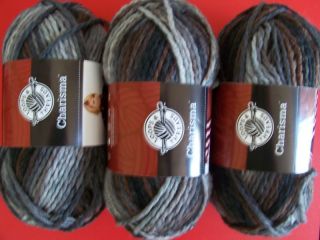 Loops & Threads Charisma chunky yarn, Ashes, lot of 3