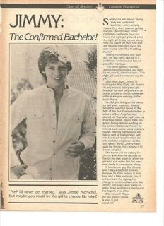 Jimmy McNichol, Full Page Vintage Clipping, The Confirmed Bachelor