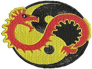Yin Yang Dragon Sew on Patch Embroidered Iron on Patches Applique