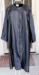   Gown BLACK 63   65 TALL SHINY Choir Robe Clergy Judge Nun COSTUME