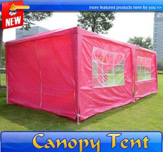 10x20 Pink Outdoor Gazebo Party Tent Canopy With 6 Side Walls