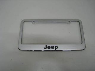 JEEP CHROMED METAL LICENSE FRAME ALL MODELS (Fits Jeep Rubicon 2006)