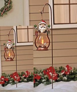   CHRISTMAS SOLAR LANTERN LIGHT STAKE OUTDOOR HOLIDAY LAWN DECORATION