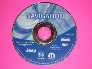 Jeep Dodge Chrysler Mopar GPS Navigation CD DVD Disc AE 2004 2005 Town 