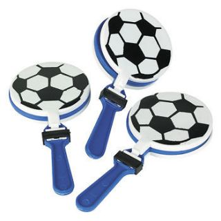 Lot of 12 Soccer Clappers Party Favors Game Noisemaker Clacker