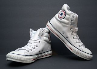 Chuck Taylor Converse All Star Padded Collar HI Top White Leather 