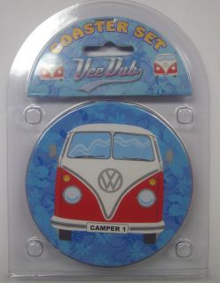 VW camper van coaster set of 4. Vee dub. Split screen