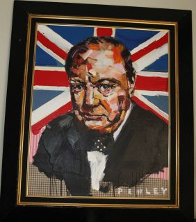 Steve Penley Original Painting   Multi Media   Winston Churchill