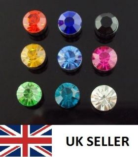 Colours Multi Coloured Clip On Magnetic Clear Crystal Earrings UK 