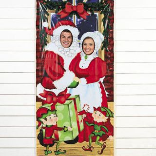 Mr. & Mrs. Santa Photo Door Banner / 1 PC / CHRISTMAS (70/6029)