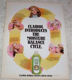 1977 ad page   Clairol Herbal Essence girl hair VINTAGE ADVERT Old 