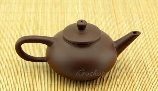   Vintage YiXing ZiSha Pottery Dark brown clay Teapot Tea Pot 170ml L06B