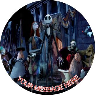 SHEET NIGHTMARE BEFORE CHRISTMAS Edible CAKE Image Icing Topper