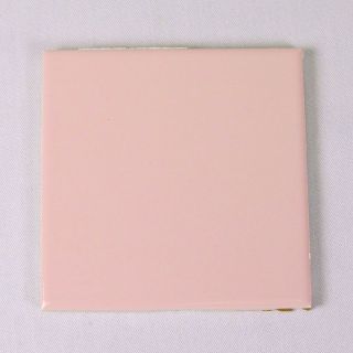 4x Vintage 1960s Ceramic Tile 4x4 square, Soft pastel pink Baby Pink