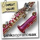 Pro PINK and Gold Straight SOPRANO SAX   Bb Saxophone