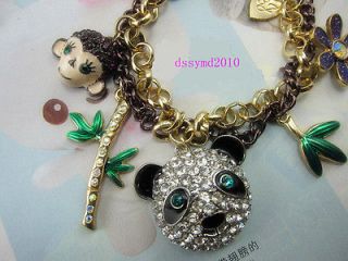 Betsey ~Johnson Panda and Monkey Asia Jungle bracelets B005