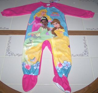Nwt New Disney Princess Blanket Sleeper Pajamas Pink Tiara Crown Cute 
