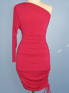 3115 New Victorias Secret Moda One Shoulder Long Sleeve Ruched Jersey 