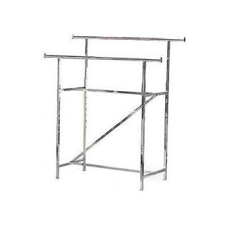 Double Bar Garment Clothing Retail Display Clothes Rack  