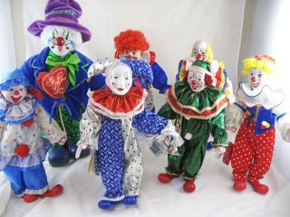 Lot 7 Vintage Clowns Heritage Mint Collection Big Top Handcrafted 