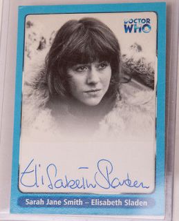 Doctor Who signed Sarah Jane Smith card Elizabeth Sladen