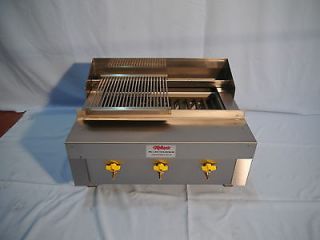BURNER CHARCOAL FLAME GRILL ON NATURAL GAS FOR SEEKH KEBABS BURGERS 