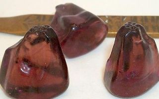 Rock Glass Decor nugget Purple small sized paperweight irregular shape 