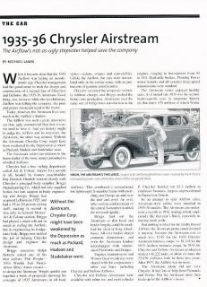 1935 36 Chrysler Airstream   Classic Article D35