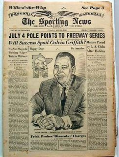 July 14,1962 SPORTING NEWS Cochrane Dies/Koufax/Wi​lls