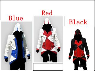 Assassins Creed III conner kenway Casual Cosplay Costume Blue, Red 