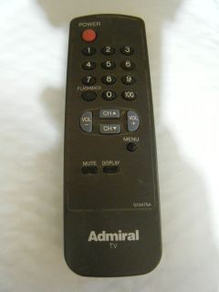 Admiral #G1347SA TV Remote Control