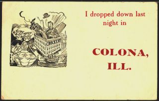 Colona Illinois IL 1920s Crockery Factory Vintage Postcard