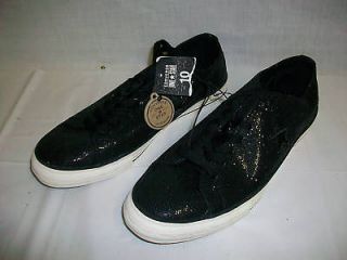 NWT Womens CONVERSE ONE STAR Shoes 5 1/2 Black Sparkly