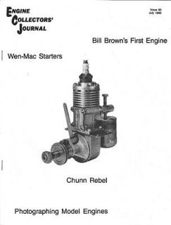 Chunn Rebel Wen Mac Starter Brown Model Engine Collectors Journal 90 