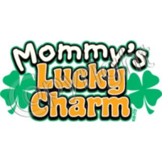 MOMMYS LUCKY CHARM Shamrock St. Patricks Day Irish Humor Funny Kids 