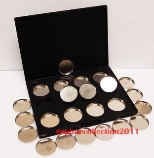 New 12 Piece Empty Magnetic Palette 26mm Pan Size with Extra 12 Piece 