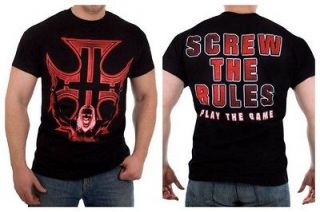 Triple H Screw the Rules Play The Game WWE Authentic T shirt Size 