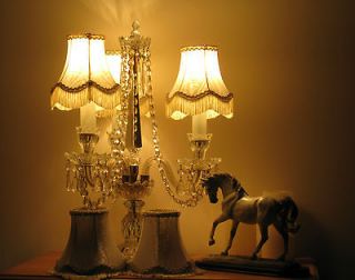 Set of 5 CHIC FRENCH VINTAGE style CHANDELIER,LAMP,WALL LIGHT SHADES .