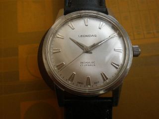 Vintage HEUER LEONIDAS 17 Jewels Manual Mens Watch