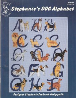 Stephanies Dog Alphabet Counted Cross Stitch Pattern Booklet Boxer 