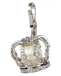 NWT JUICY COUTURE silver CROWN with pearl RARE CHARM yjru2481
