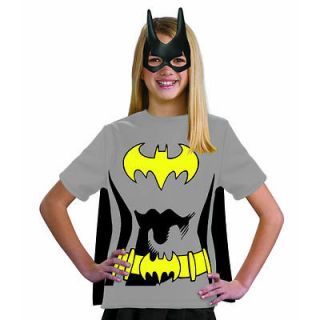 Batgirl CHILD Costume Kit Size M Medium 8 10 T Shirt Cape Mask NEW