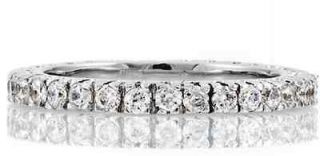 STERLING SILVER CUBIC ZIRCONIA STACKABLE CZ ETERNITY BAND NEW RING 