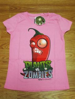 Plants VS Zombies Girl Cotton T Shirt #2 06 Jalapeno Size S age 3 4