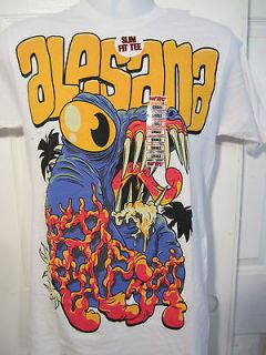 HOT TOPIC Alesana Fang Monster T Shirt Size Small White Slim Fit 