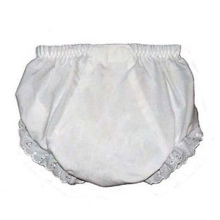 Embroidery Blank Diaper Covers White Double Seat 6 12 months Bloomers 