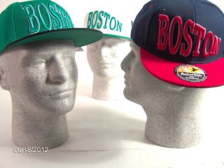 BOSTON Snapback KIDS Cap YOUTH Hat Adjustable CHILD Retro