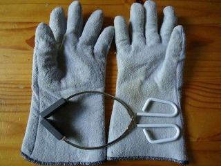 Hot Gloves and Fireworks Graphite Tongs for Glass Kiln/Lamp and 
