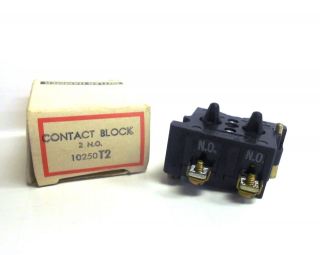 CUTLER HAMMER CONTACT BLOCK, 2 NO., MODEL NUMBER 10250T2