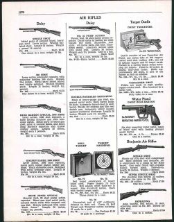 1938 AD Daisy Air Rifles BB Guns Double Barrel Buzz Barton Water 